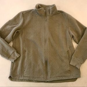 LAND'S END | Lightweight Jacket/Coat w/ Herringbone Stitching Sz L